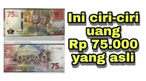 Terbatasnya pencetakan membuat uang rupiah khusus ini semakin rentan dipalsukan. Cara Membedakan Uang Asli Atau Palsu Uang Baru 75000 Youtube