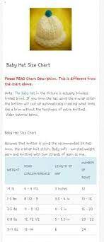 Round Loom Baby Hat Size Chart Baby Hat Size Chart Round Loom Knitting Baby Hat Sizes