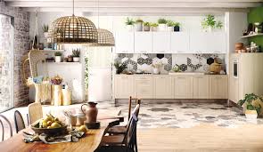 Une Cuisine Familiale A L Esprit Scandinave Et Vegetal Modele Boheme