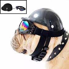Misula Cute Dog Hat Helmetwindproof Rainproof Aviator Sunglasses For Pet Cat Costumepuppy Sport Abs Plastic Toy Helme Biker Dog Dog Hat Cat Costume Accessories
