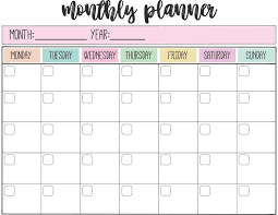 Free Printable Weekly Monthly Planners Journey With Jess Inspiration For Your Creative Side Weekly Planner Free Monthly Planner Printable Monthly Planner