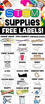 Free Stem Labels Kindergarten Stem Teaching Stem Preschool Stem