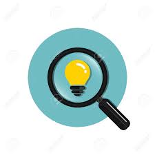 Search Idea Concept Magnifying Glass And Light Bulb Icon Flat Royalty Free Cliparts Vectors And Stock Illustration Image 71581468