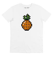 t shirt pixel ananas tee shirt motif ananas en pixel art grafitee