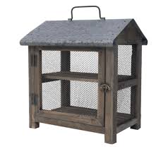 Grillage garde manger galvanisé largeur 1 mètre le ml. Garde Manger En Zinc Bois Grillage A Etages 46 Cm X 42 Cm X 33 Cm Panier But