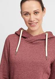 OXMO OXVicky Damen Sweat Hoodie Long Pullover Kapuzenpullover mit Kapuze  Kordelzug Regular fit, Größe:XS, Farbe:Wine R Mel (7989853) : Amazon.de:  Fashion