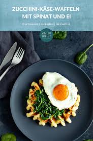 Fructosearme Zucchini Kase Waffeln Mit Blattspinat Sugarfree Naturally Rezept Rezepte Gesund Herzhaft Zucchini