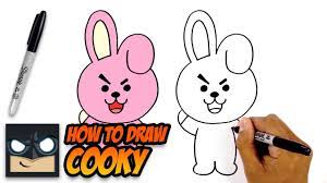 I want tto show you how to draw, drawing, coloring bt21 lets learn speed draw very. How To Draw Bt21 Cooky Step By Step Tutorial For Beginners Youtube