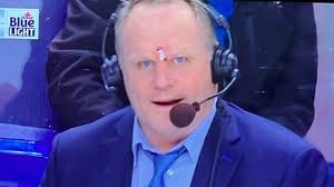 NHL analyst Rob Ray suffers horror head cut after being hit by puck during  live TV broadcast of Buffalo Sabres game