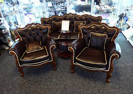 After the horror of world war ii, people longed for a warmer, organic aesthetic of earthy colours and natural materials such as wood. U14 Italian Leather Baroque Style 3 Seater Settee And 2 Arm Chairs 1950 01