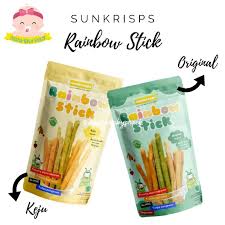 Mpasi rumahan atau yang instan? Sunkrisps Rainbow Stick Snack Mpasi Anti Gtm Cemilan Sehat Bayi Anak 9 Bulan 1 Tahun 50gram Shopee Indonesia