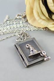 Book Of Spells Locket Witch Book Locket Antique Locket Silver Locket Goddess Halloween Fall Black Handmade Jewelry By Pagan Jewelry Book Locket Antique Locket
