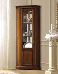 Stylishly store silver, china, table linens, and more in a gorgeous ethan allen storage cabinet for your dining room. Andrea Cherry Wood 1 Left Door Glass Corner Display Cabinet Lycroft Interiors