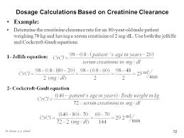 Image Result For Creatinine Clearance Calculation Example Creatinine Clearance Dosage Calculations Biochemistry