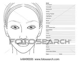 Female Face Chart Clipart K48490335 Fotosearch