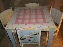 Herbs and greenery make for a lush summer dinner table setting. Childrens Table And Chair Set Tea Party Kids Table Chairs Playhouse