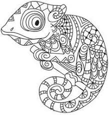 Draw it in a very easy way. Chameleon Coloring Page Google Search Paper Embroidery Animal Coloring Pages Coloring Pages