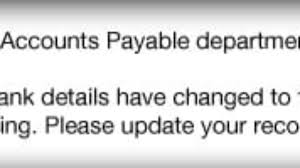 Company address city, st 00000. Suppliers Bank Details Change Scam Detector