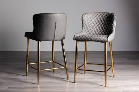 Check spelling or type a new query. Gallery Collection Cezanne Dark Grey Faux Leather Bar Stools With Matt Gold Plated Legs Pair Bar Stools Bentley Designs