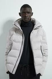 Zara Man Men S Hooded Puffer Jacket Size S Gray Winter Rain Coat Hk Zara Pufferjacket Casual Puffer Jackets Puffer Jackets