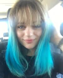 Usally it is the only thing you can see over the steering wheel of the car they are driving. 22 Blue Hair Trends Celebrities Who Have Rocked Blue Hair