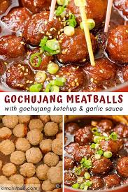Sweet Gochujang Meatballs Appetizer Instant Pot Or Regular Recipe Appetizer Meatballs Meatball Recipes Easy Gochujang