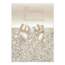 Wedding Champagne Sequins Bow Diamond Invitation Zazzle Com Diamond Wedding Invitation Diamond Invitations Diamond Wedding Theme