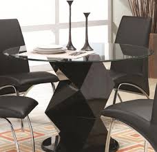 Merge formal and contemporary elements with a table featuring rich walnut and cherry surrounding framing and chocolate leather seats. 15 Unique Styles Of Round Glass Dining Table Home Design Lover