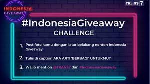 Maybe you would like to learn more about one of these? Cara Ikut Twitter Challenge Indonesia Giveaway Di Trans7 Cukup Posting Foto Dan Caption Tribun Sumsel
