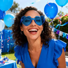 Buy FEISEDY 2 Pack Rimless Heart Shaped Sunglasses Women One Piece  Transparent Trendy Love Glasses Y2K B2826-F2, Blue, Rose Red, 62mm at  Amazon.in