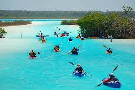However, it is not a mirage but a reality: Laguna De Bacalar Quintana Roo Mexico Travel Bacalar Places To Travel