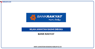 Bank rakyat membuka kerja kosong terkini untuk warganegara malaysia untuk ditempatkan pada bahagian. Jawatan Kosong Terkini Bank Rakyat Kerja Kosong Kerajaan Swasta