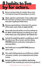 Stagemilk - 8 Habits That Make Better Actors: | Facebook