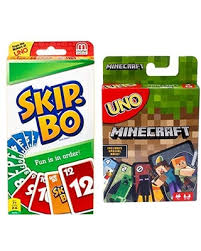 Player a plays a skip card. Sales On Mattel Games Skip Bo Card Game And Uno Minecraft Card Game
