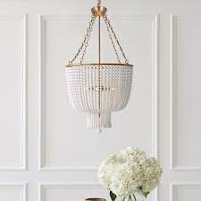Elegant Charming Creamy White Ceramic Beaded Pendant Light 4 Light Gold Metal Accents Gold Pendant Lighting Pendant Light Pendant Lighting Bedroom