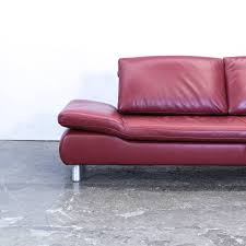 So viel platz in so eleganter form vereint nur eine wohnlandschaft aus leder. Koinor Volare Leather Corner Sofa Red Function Couch Modern At 1stdibs