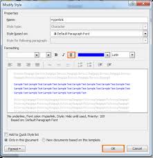 Nov 23, 2018 · open your word file and find the link. How To Change The Color Or Remove The Underline From Hyperlinks In Word