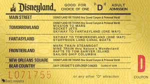 Disneyland D Ticket Vintage Disneyland Disney World Tickets Disneyland Rides