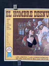 1976 El Hombre Desnudo~ BARRY COE ~JOSE ALONSO ~Orig. Mexican Lobby Card  Art 