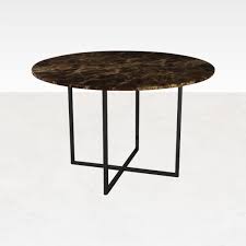 Maybe you would like to learn more about one of these? Round Marble Dining Table Dark Emperador Brown Cross Frame Aime Te