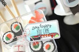 Simply choose the japanese recipes you wish to serve, get the equipment and tableware while you can include sushi on the menu, it isn't wholly necessary. Sushi Party With Lawn Fawn Sushi Dinner Party Sushi Party Dinner Party Favors