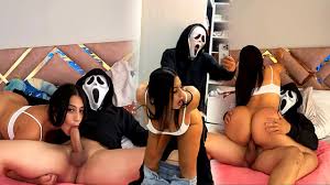 ghotsface is obsessed with me, he fucks me hard while my boyfriend is away