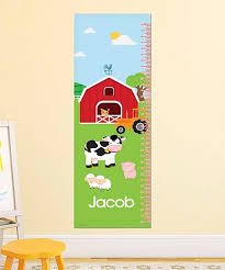 Spark Spark Personalized A Day In The Farm Growth Chart Decal
