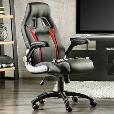 High Back Executive Office Chair Ergonomic Computer Desk Racing Gaming Chairs Affilink In 2020 Leather Office Chair Gaming Chair Chair