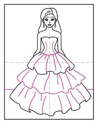 Dress design drawing for kids. How To Draw A Dress Art Projects For Kids