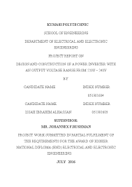 Doc Design And Construction Of A Power Inverter With An