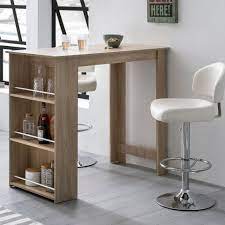wohnling tresentisch wl5 733 bartisch sonoma 120 x 107 5 x 60 cm stehtisch holz kuchenbartisch bartresen mit integriertem regal bar bistrotisch kuche rechtec stehtisch holz bartisch stehtisch