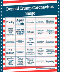 During a discussion that was purportedly about climate change during the first presidential debate, president donald trump spoke about forest cities, leading everyone. Donald Trump Coronavirus Bingo