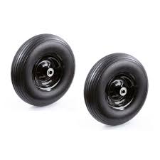 Has handles and one or more wheels Farm Ranch 13 In No Flat Wheelbarrow Replacement Wheel 2 Pack Fr2205 The Home Depot