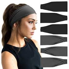 DRESHOW Yoga Sports Headbands for Women Elastic Non-Slip Headbands Workout  Running Hair Bands 6 Pack
